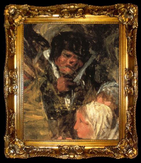 framed  Francisco Goya Details of The Burial of the Sardine, ta009-2